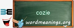 WordMeaning blackboard for cozie